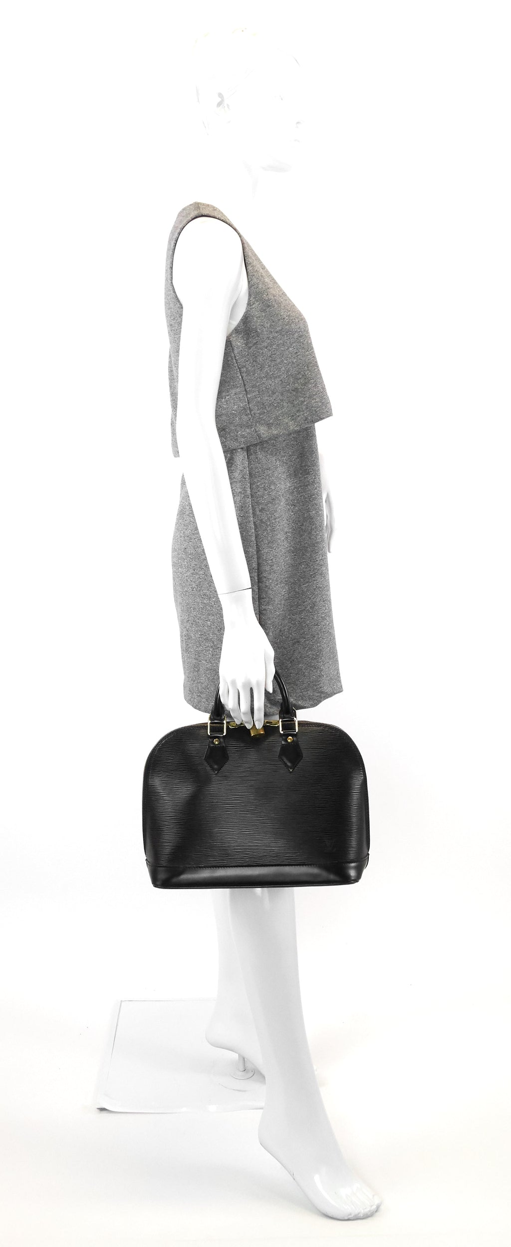 Louis Vuitto Alma Black Epi Leather Bag