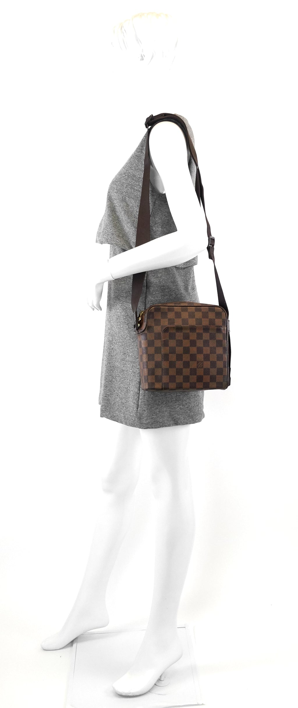 Louis Vuitto Olav PM Damier Ebene Canvas Messenger Bag