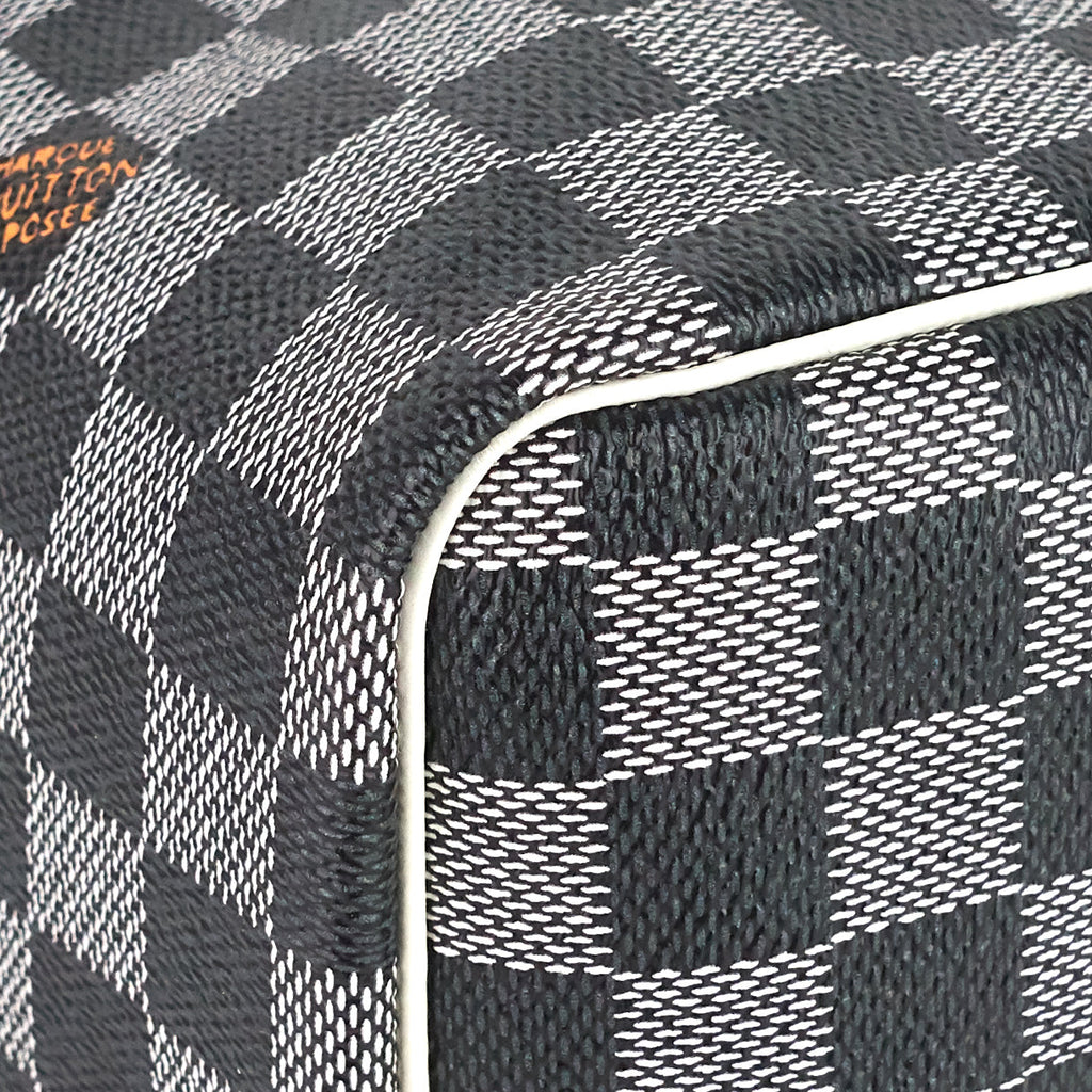 Louis Vuitto Speedy 30 BandouliÃ¨re Black White Damier Canvas Bag