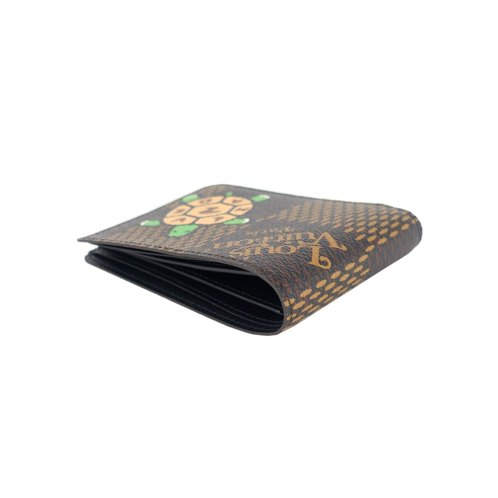 Louis Vuitto Nigo Turtle Giant Damier Ebene Canvas Multiple Wallet