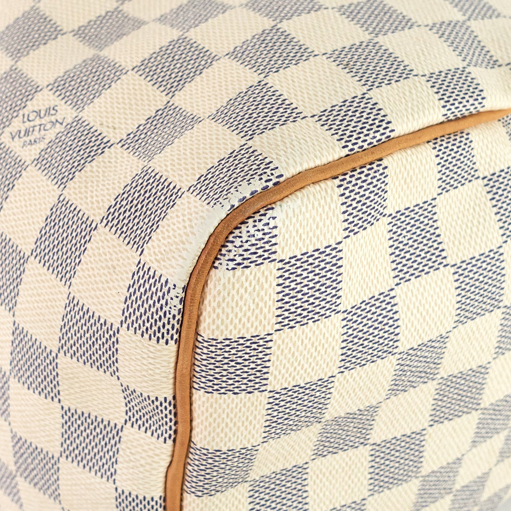Louis Vuitto Speedy 30 Damier Azur Canvas Handbag