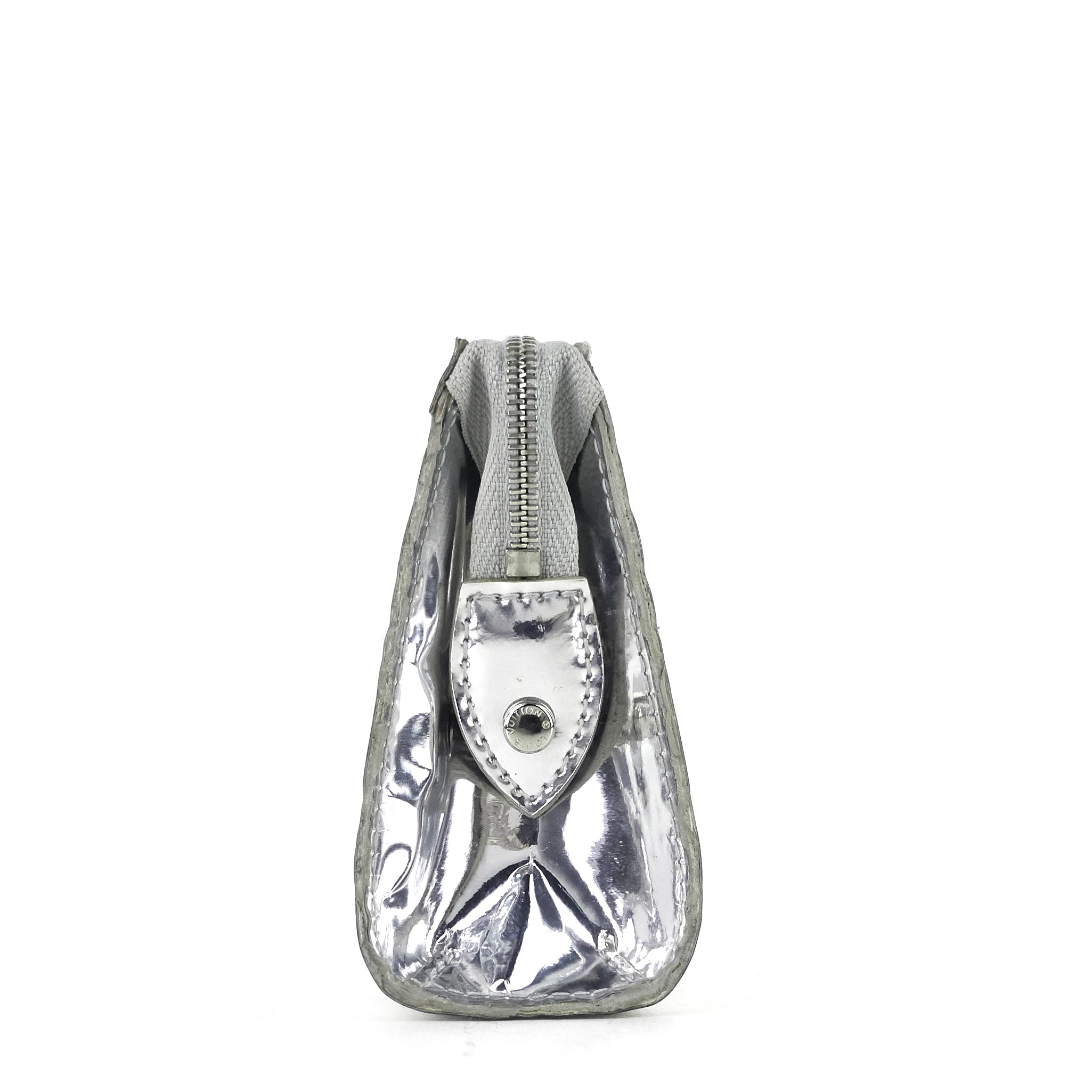 Louis Vuitto Miroir Trousse Silver Patent Leather Cosmetic Case