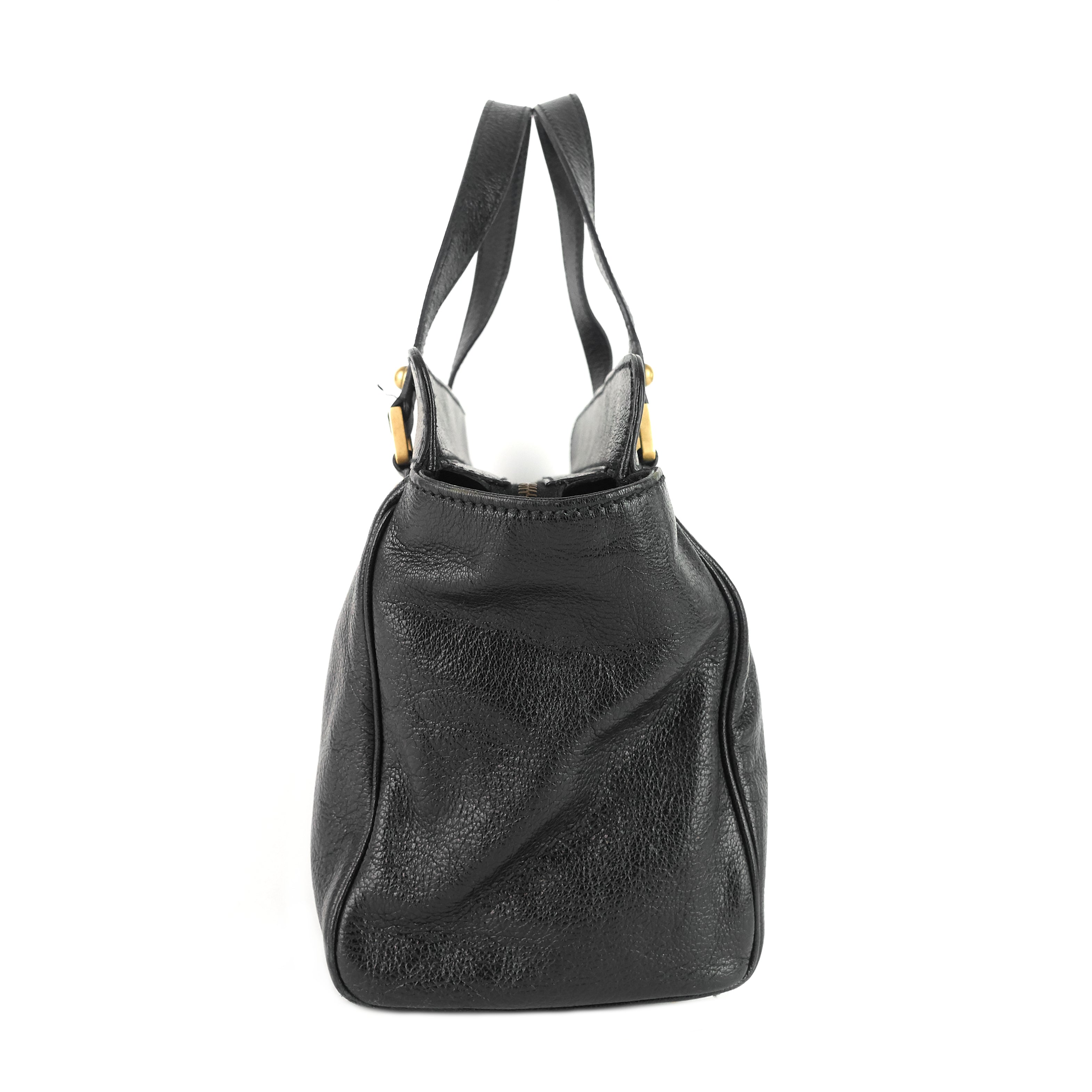 Blondie Leather Monogram Logo Handbag