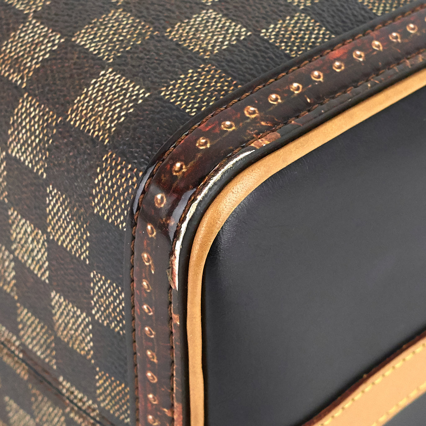 Louis Vuitto Speedy Noir 25 BandouliÃ¨re Time Trunk Coated Canvas Bag