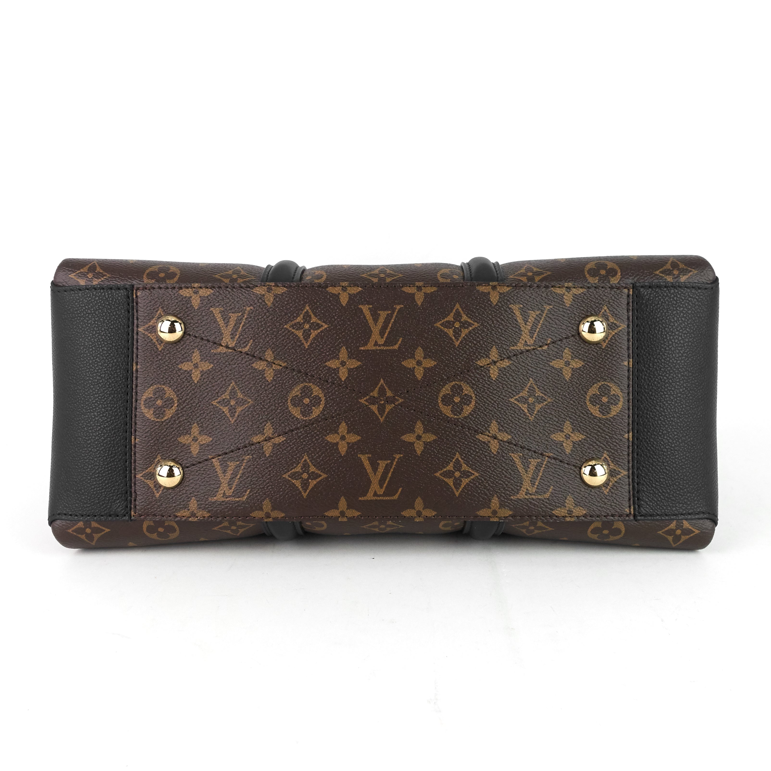 Louis Vuitto Soufflot MM Monogram Canvas and Coloured Leather Bag