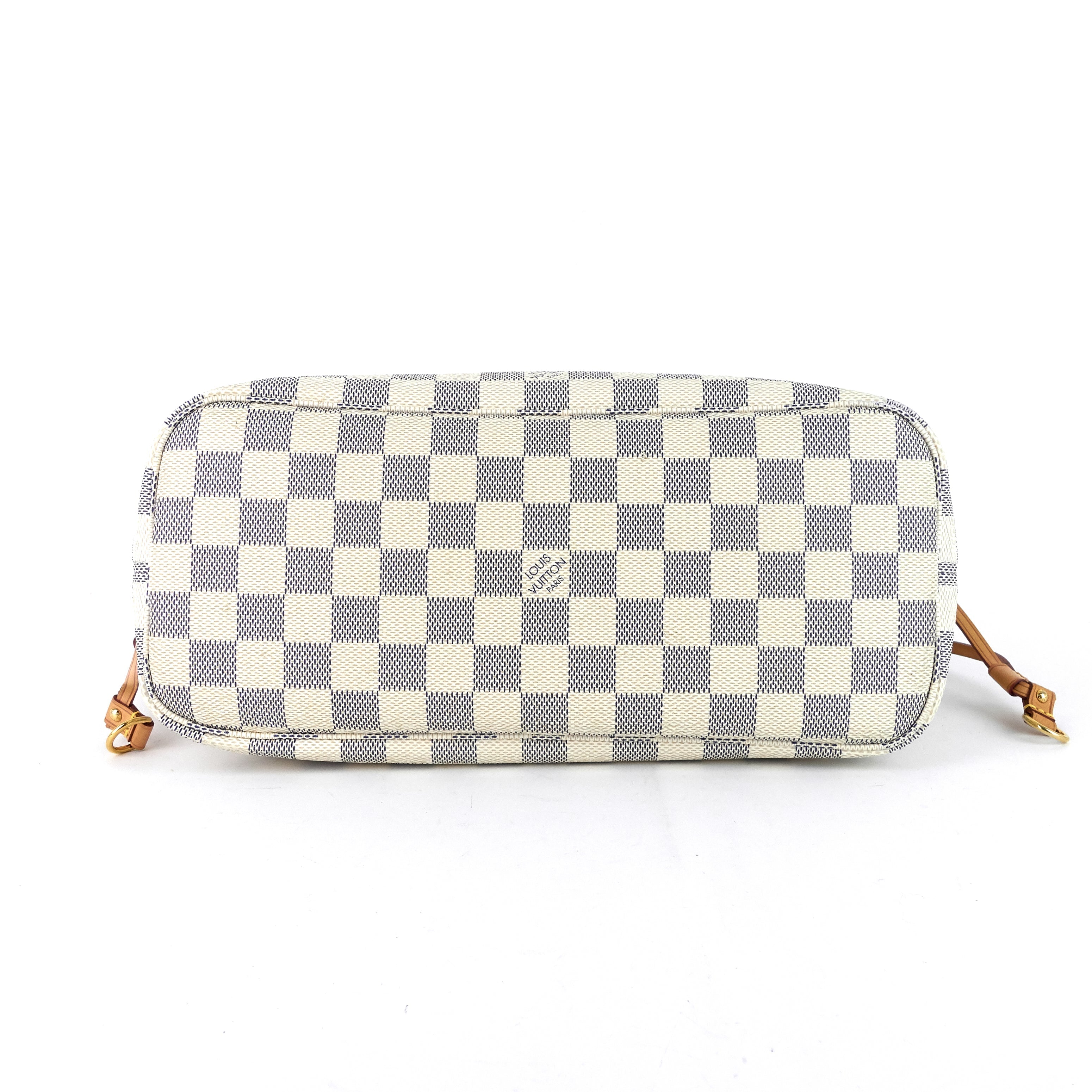 Louis Vuitto Neverfull PM Damier Azur Canvas Bag