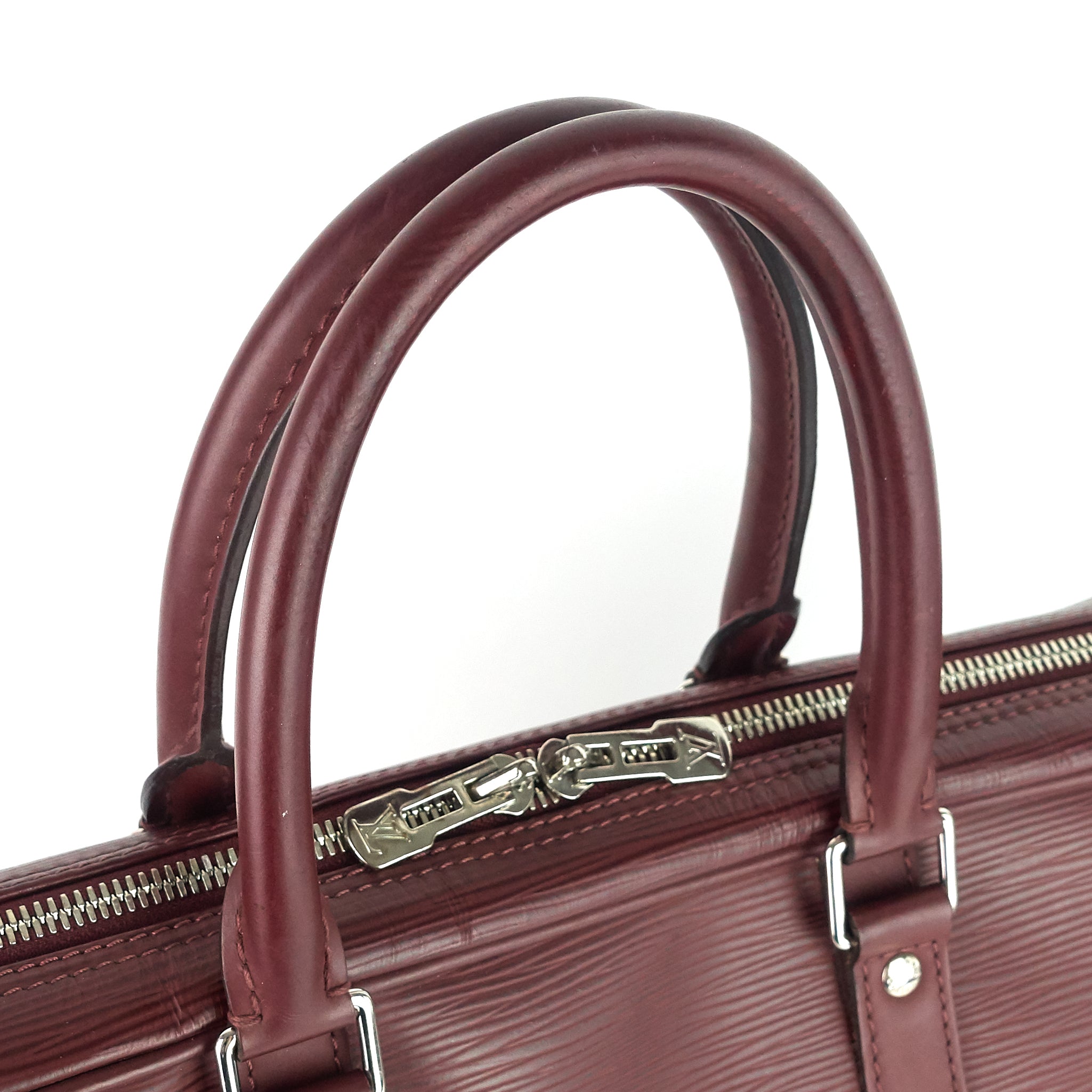 Louis Vuitto Porte-Documents Voyage Burgundy Epi Leather Briefcase Bag