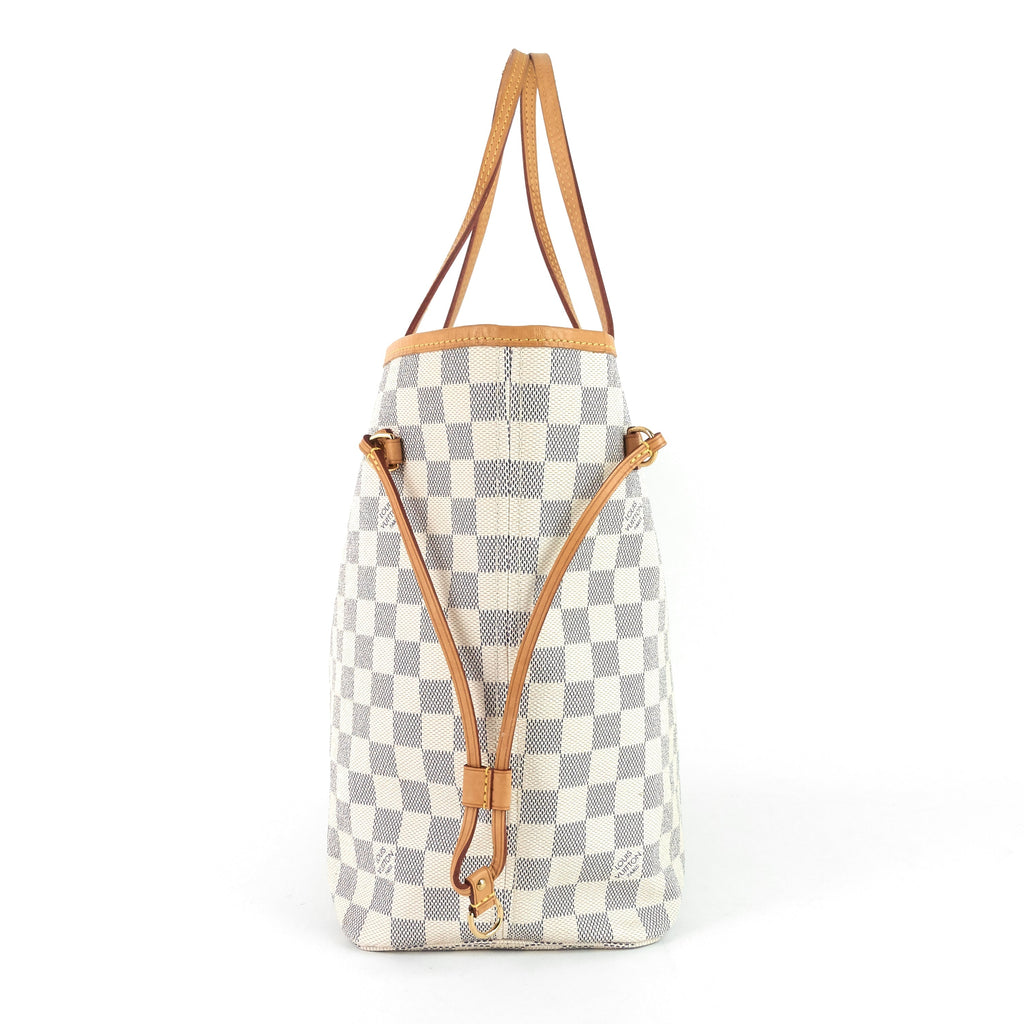 Louis Vuitto Neverfull MM Damier Azur Canvas Bag