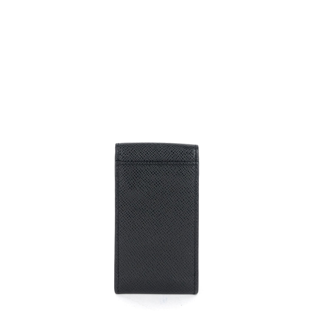 Louis Vuitto Porte Cles Badge Ardoise Taiga Leather Pouch Keychain