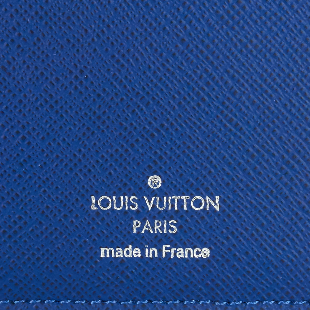 Louis Vuitto Brazza Blue Epi Leather Wallet
