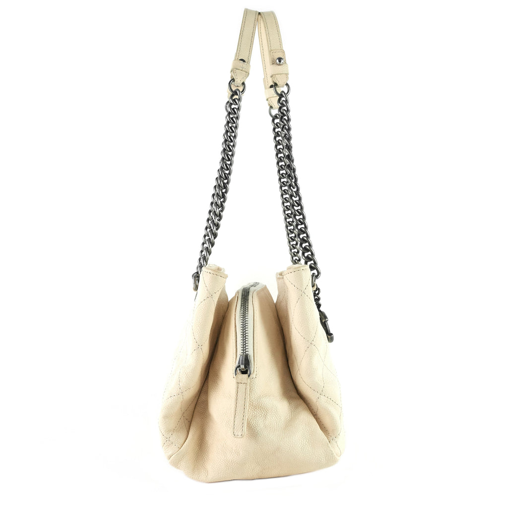 Chanel Chic Small MatelassÃ© Caviar Leather Tote Bag