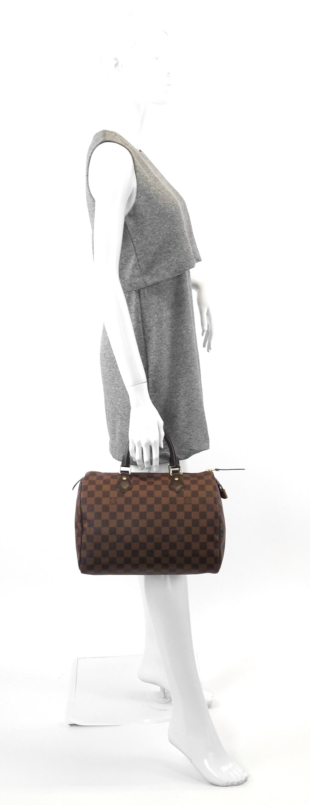 Louis Vuitto Speedy 30 Damier Ebene Canvas Bag