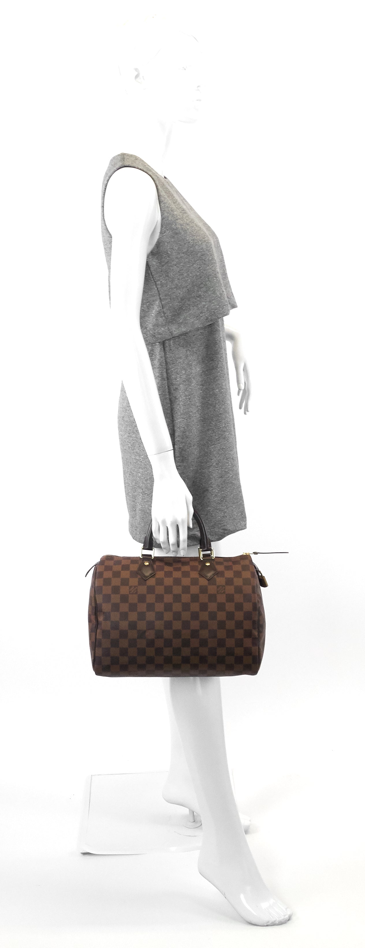 Louis Vuitto Speedy 30 Damier Ebene Canvas Bag