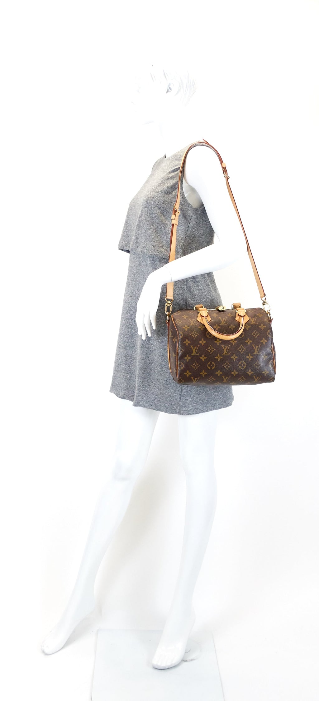 Louis Vuitto Speedy 25 Bandouliere Monogram Canvas Bag