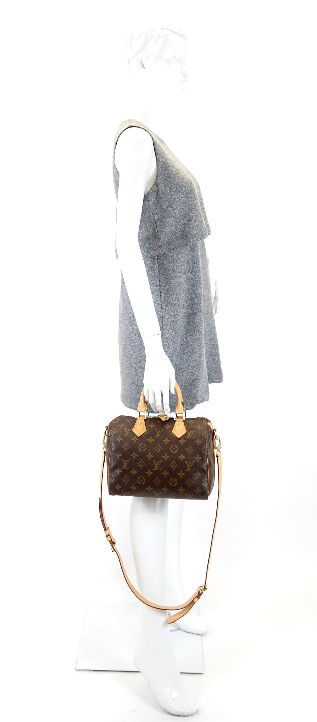 Louis Vuitto Speedy 25 Bandouliere Monogram Canvas Bag