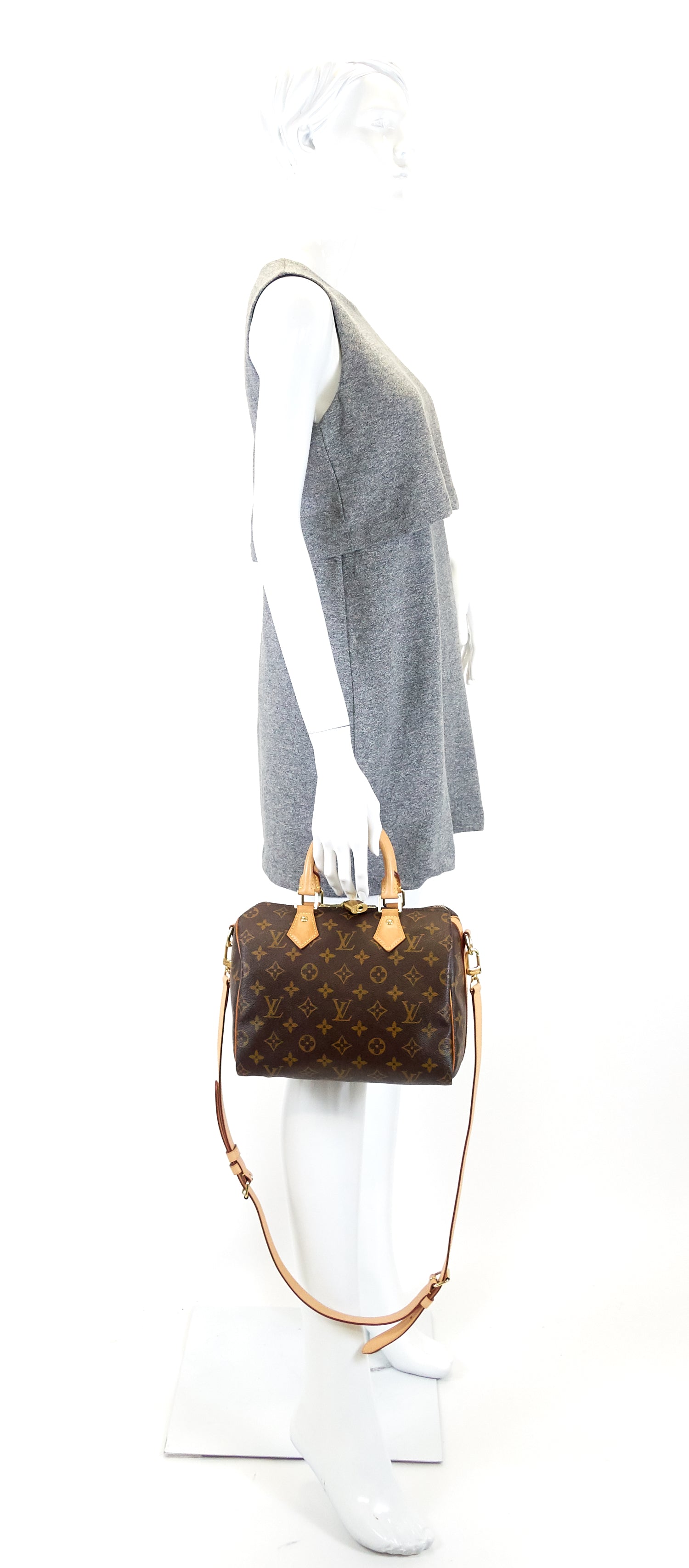 Louis Vuitto Speedy 25 Bandouliere Monogram Canvas Bag