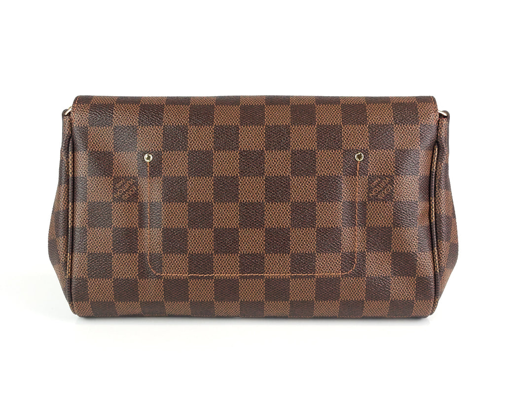 Louis Vuitto Favorite MM Damier Ebene Canvas Handbag with Strap