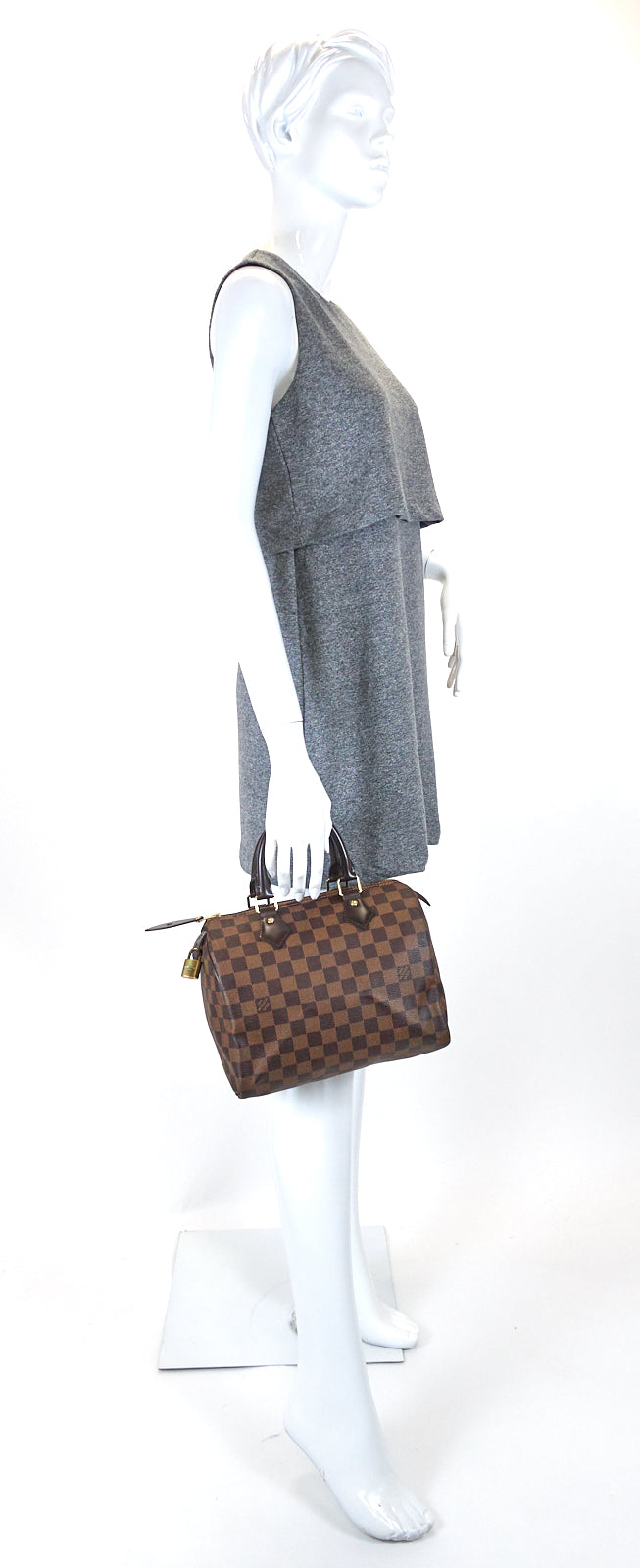 Louis Vuitto Speedy 25 Damier Ebene Canvas Bag