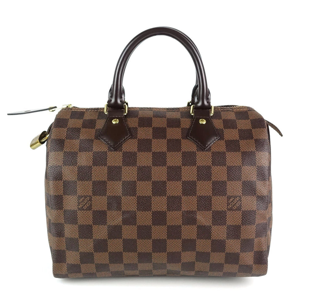 Louis Vuitto Speedy 25 Damier Ebene Canvas Bag