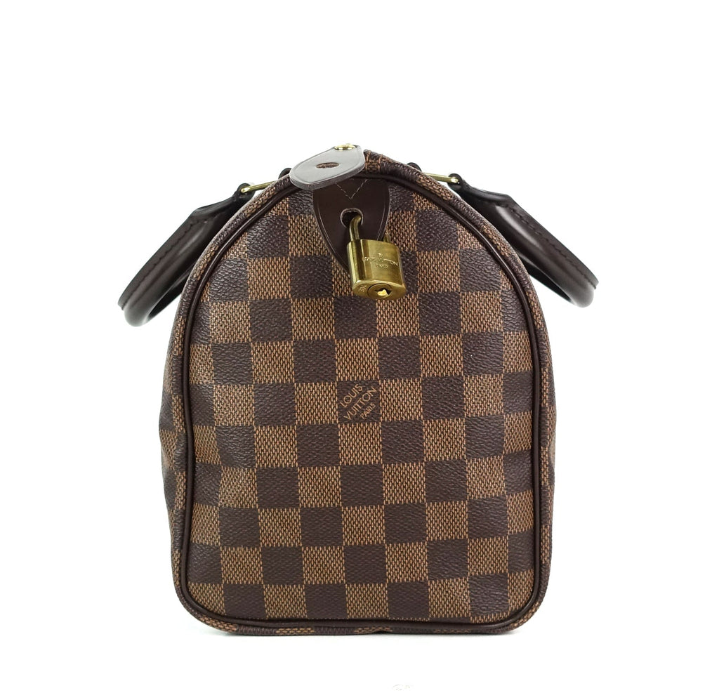 Louis Vuitto Speedy 25 Damier Ebene Canvas Bag