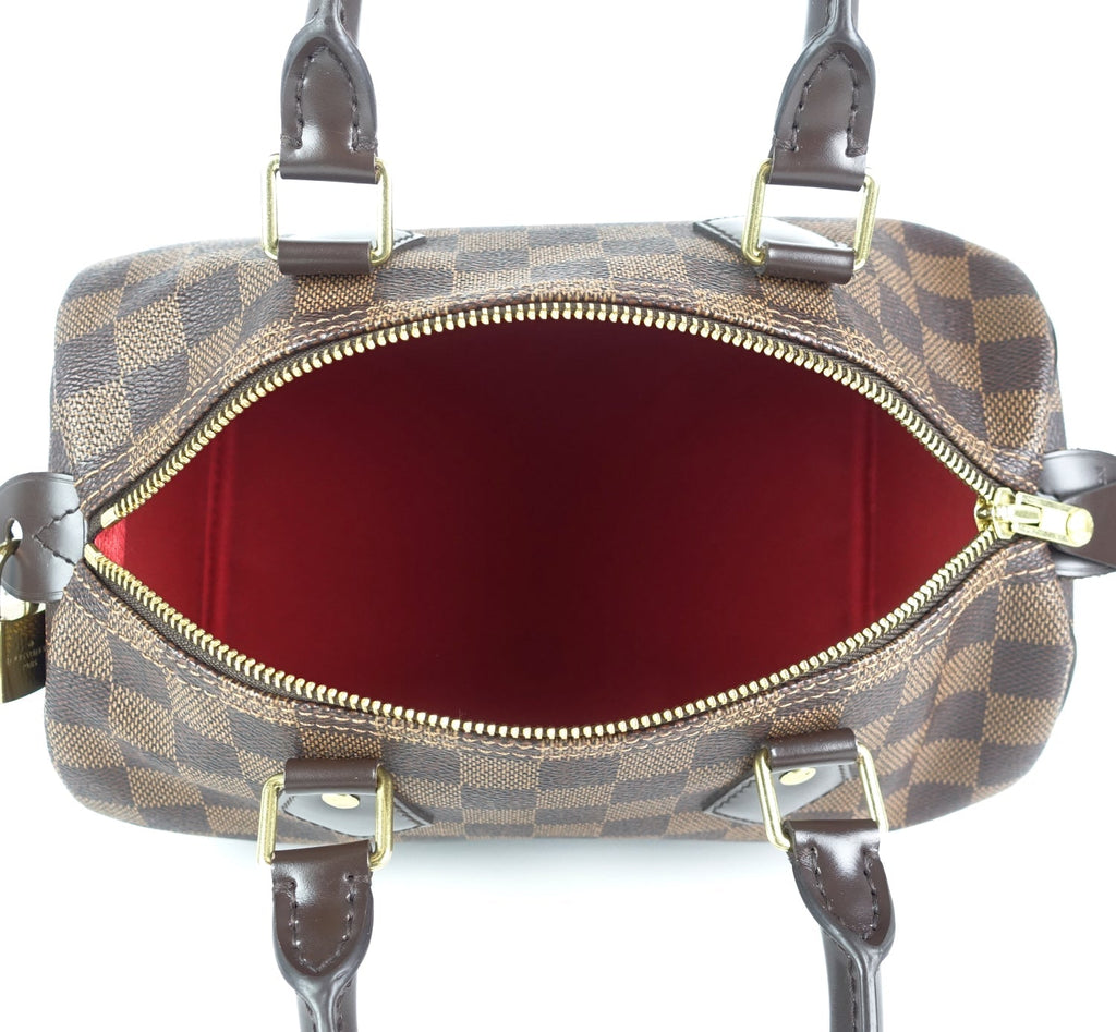 Louis Vuitto Speedy 25 Damier Ebene Canvas Bag
