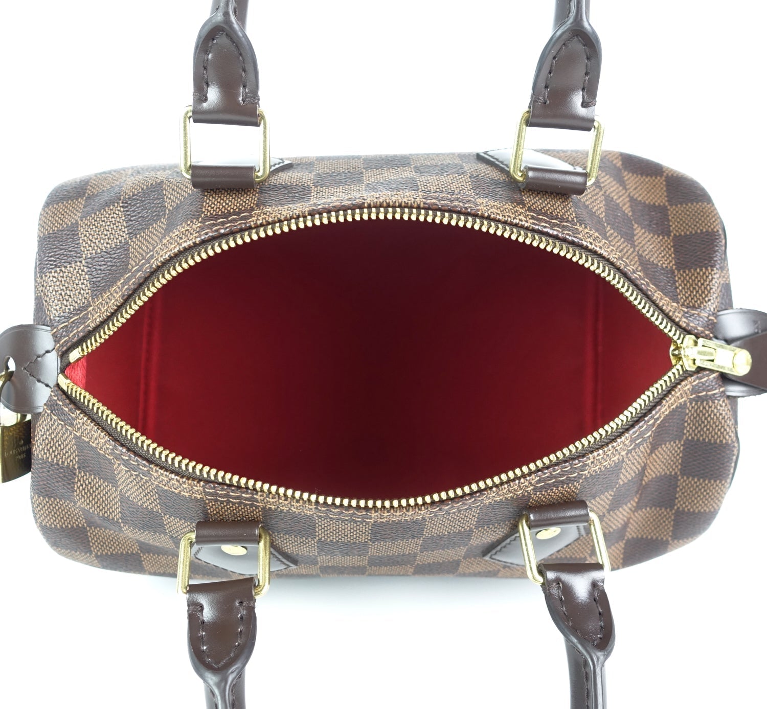 Louis Vuitto Speedy 25 Damier Ebene Canvas Bag
