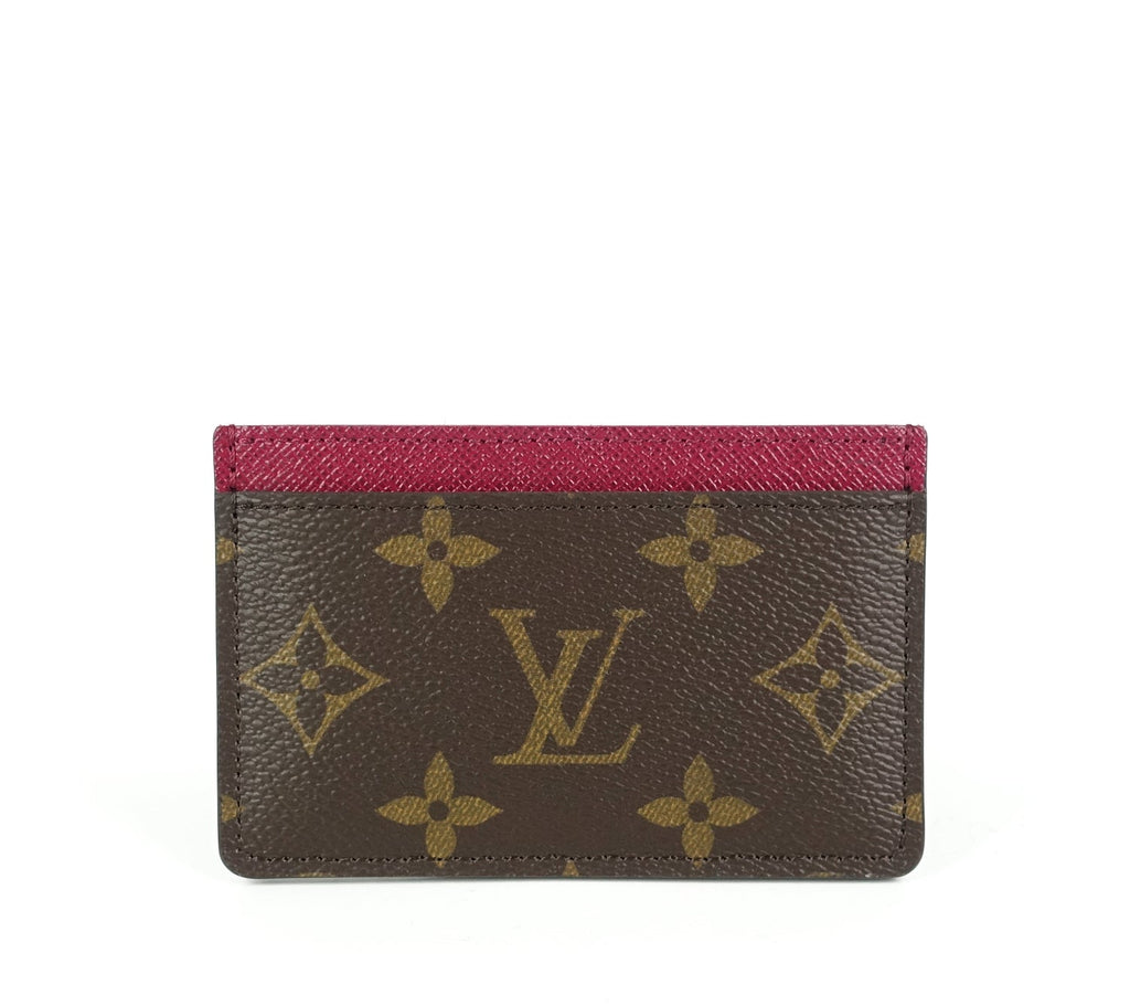 Louis Vuitto Monogram Canvas Fuchsia Card Holder