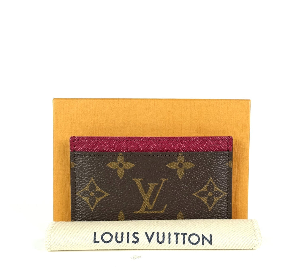 Louis Vuitto Monogram Canvas Fuchsia Card Holder
