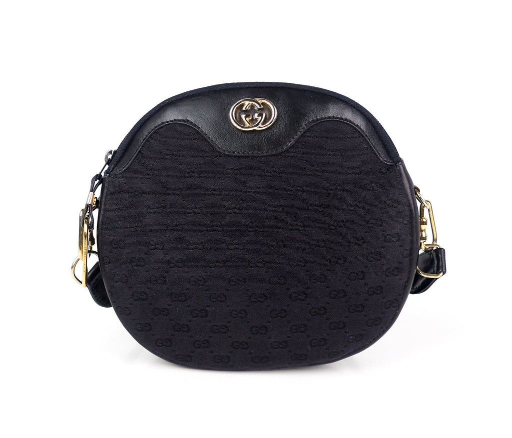 Gucci Monogram Canvas and Leather Vintage Bag