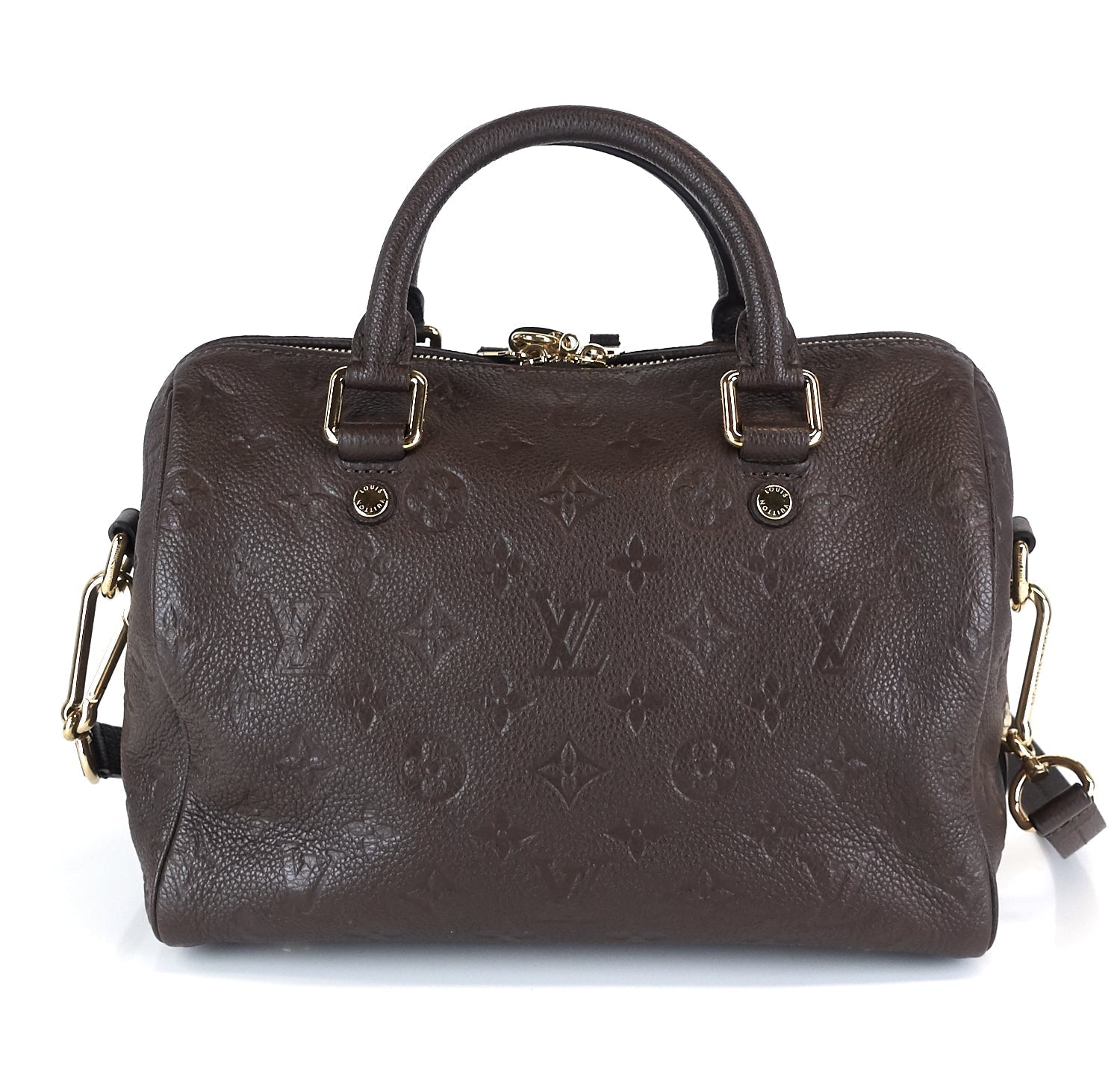 Louis Vuitto Speedy 25 Bandouliere Empreinte Monogram Leather Bag