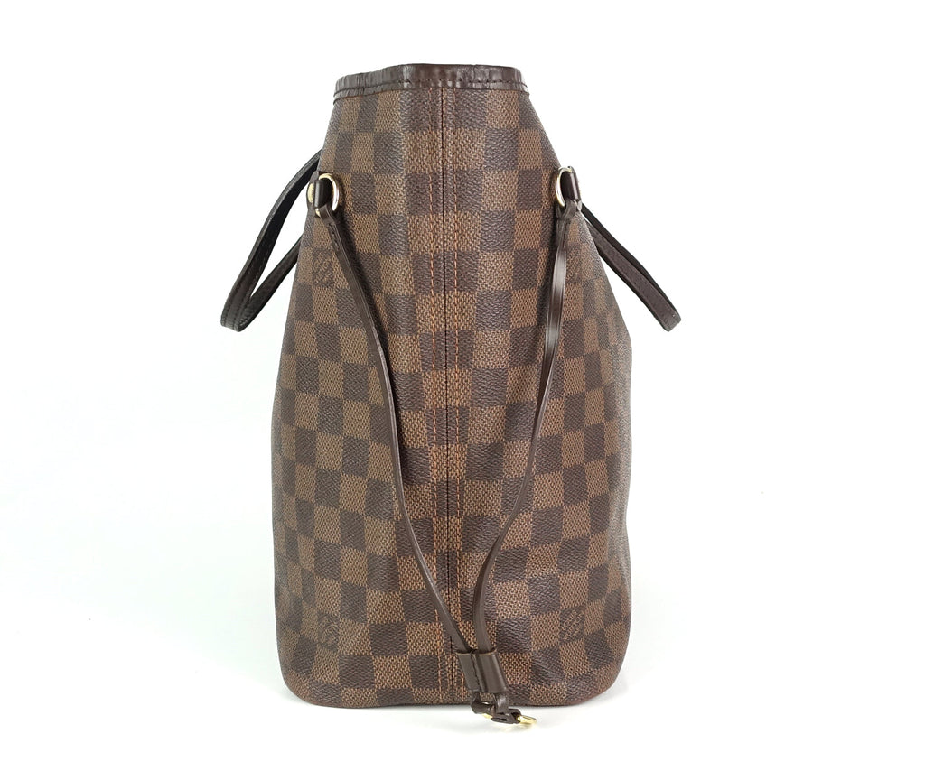Louis Vuitto Neverfull MM Damier Ebene Canvas Bag