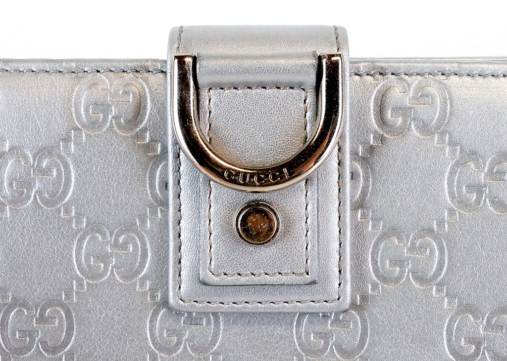 Gucci Guccissima Leather Continental D-Ring Wallet