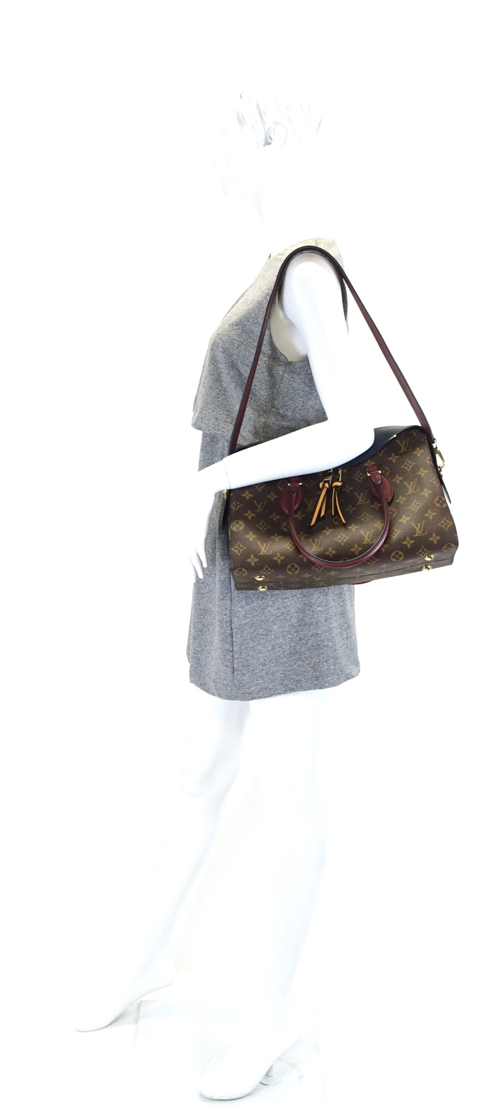 Louis Vuitto Tuileries Monogram Canvas Three-Tone Leather Bag