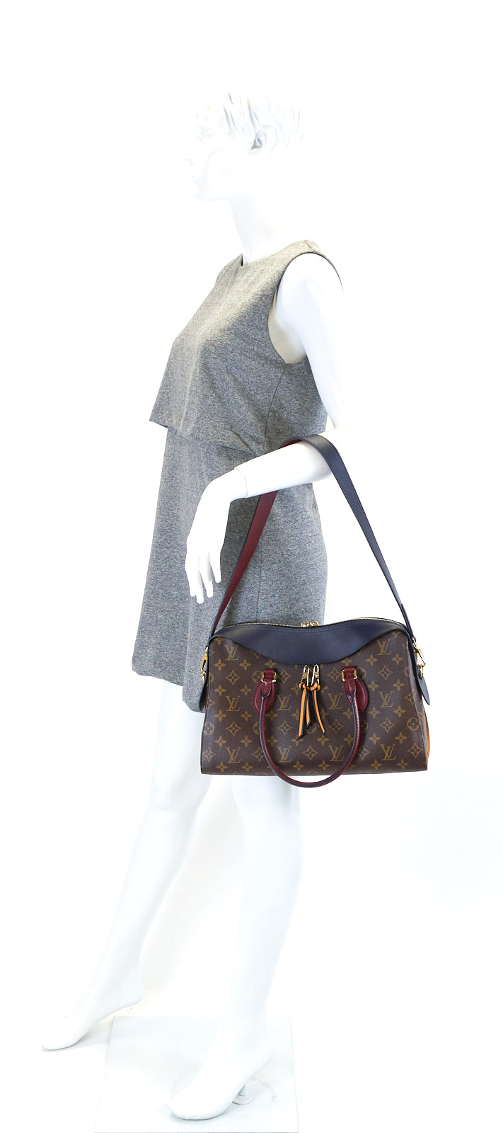 Louis Vuitto Tuileries Monogram Canvas Three-Tone Leather Bag