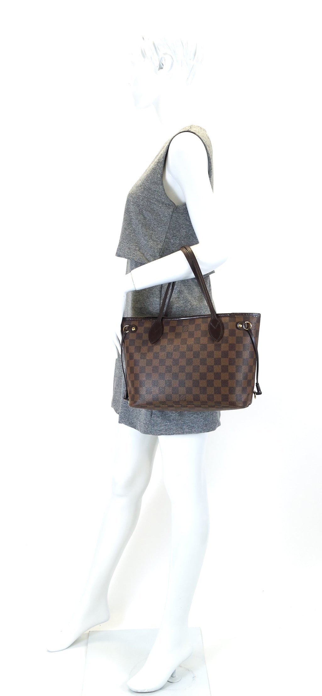 Louis Vuitto Neverfull PM Damier Ebene Canvas Bag