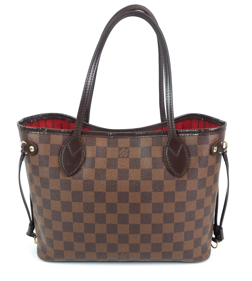 Louis Vuitto Neverfull PM Damier Ebene Canvas Bag