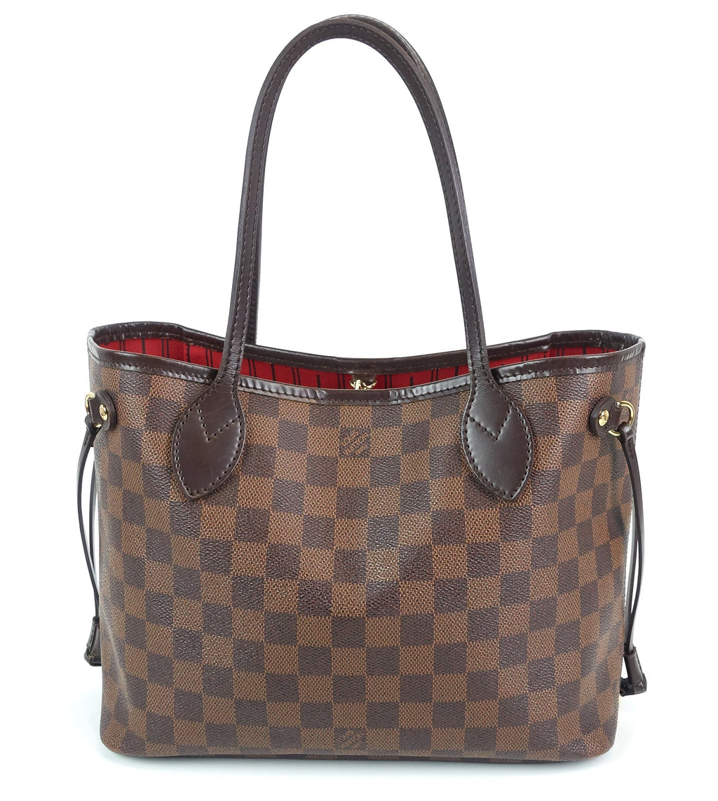 Louis Vuitto Neverfull PM Damier Ebene Canvas Bag
