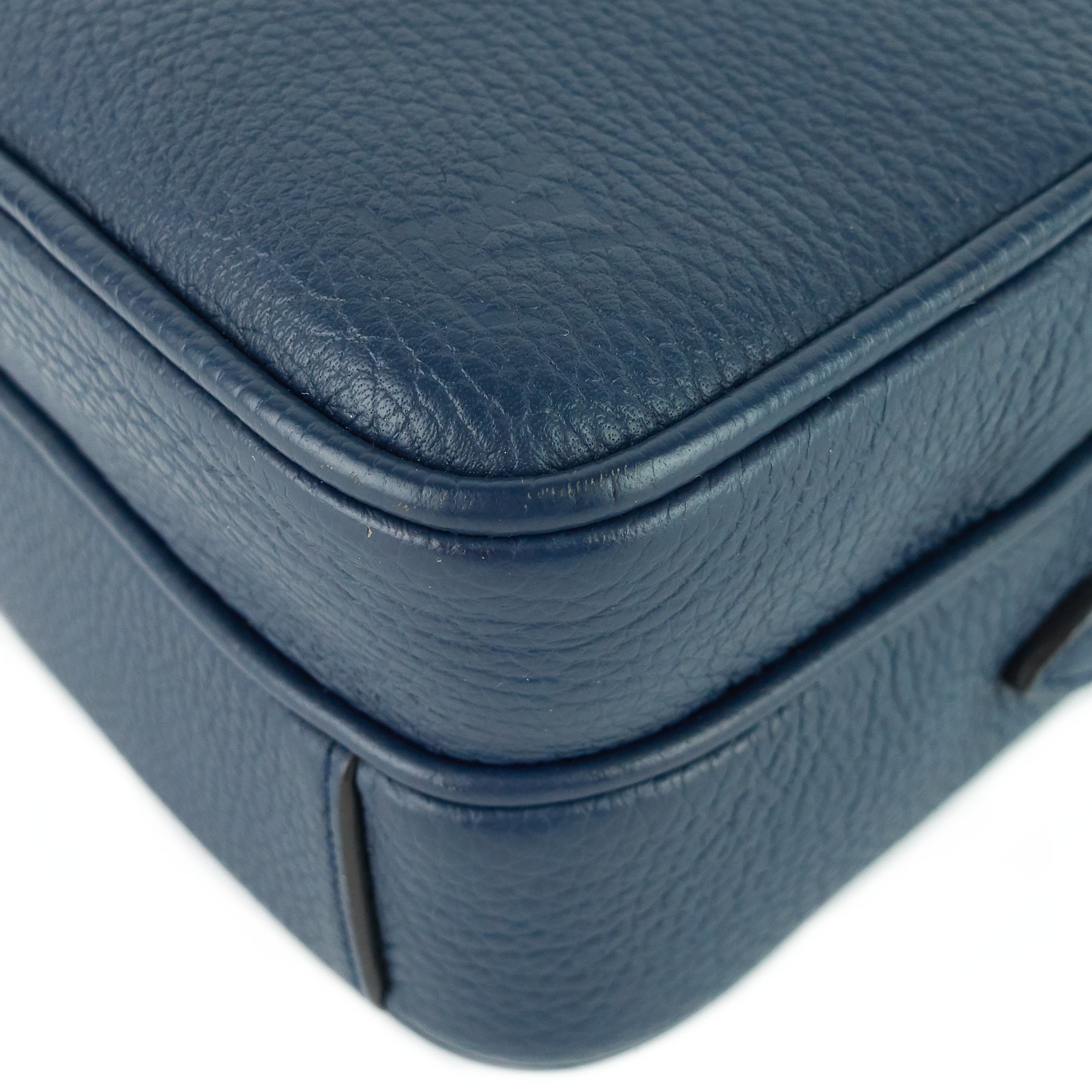 Louis Vuitto Amazone Blue Taurillon Leather Crossbody Bag