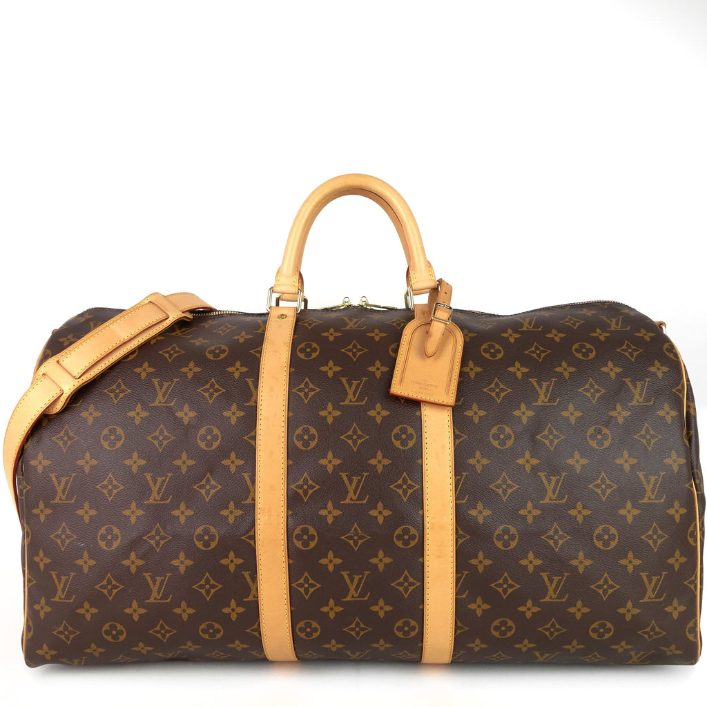 Louis Vuitto Keepall Bandouliere 55 Monogram Canvas Bag