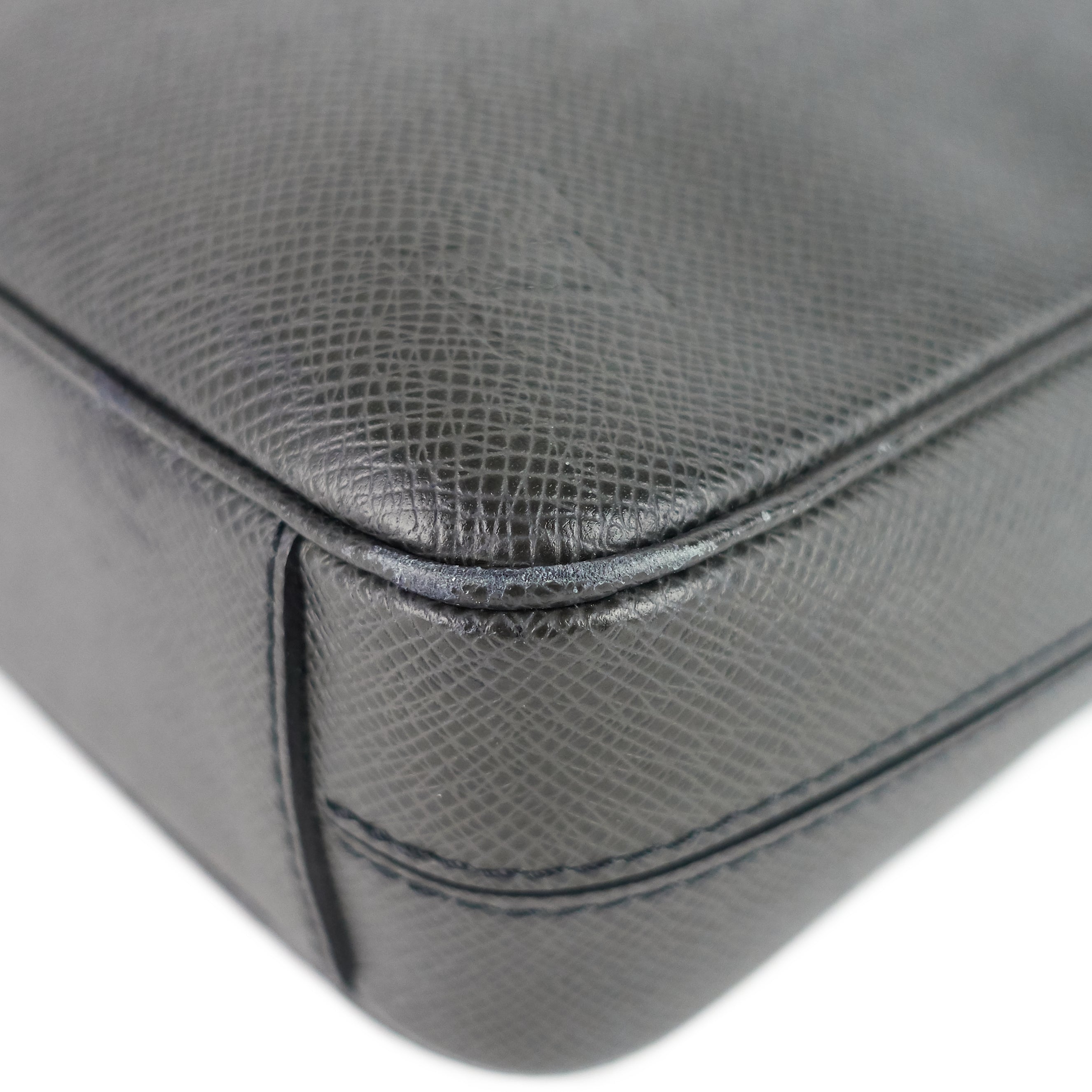Louis Vuitto Porte-Document Voyage Ardoise Leather Briefcase Bag