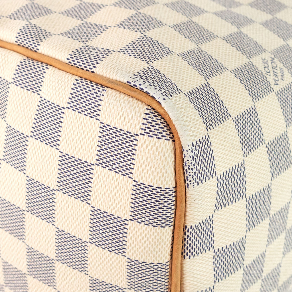 Louis Vuitto Speedy 30 Damier Azur Canvas Handbag