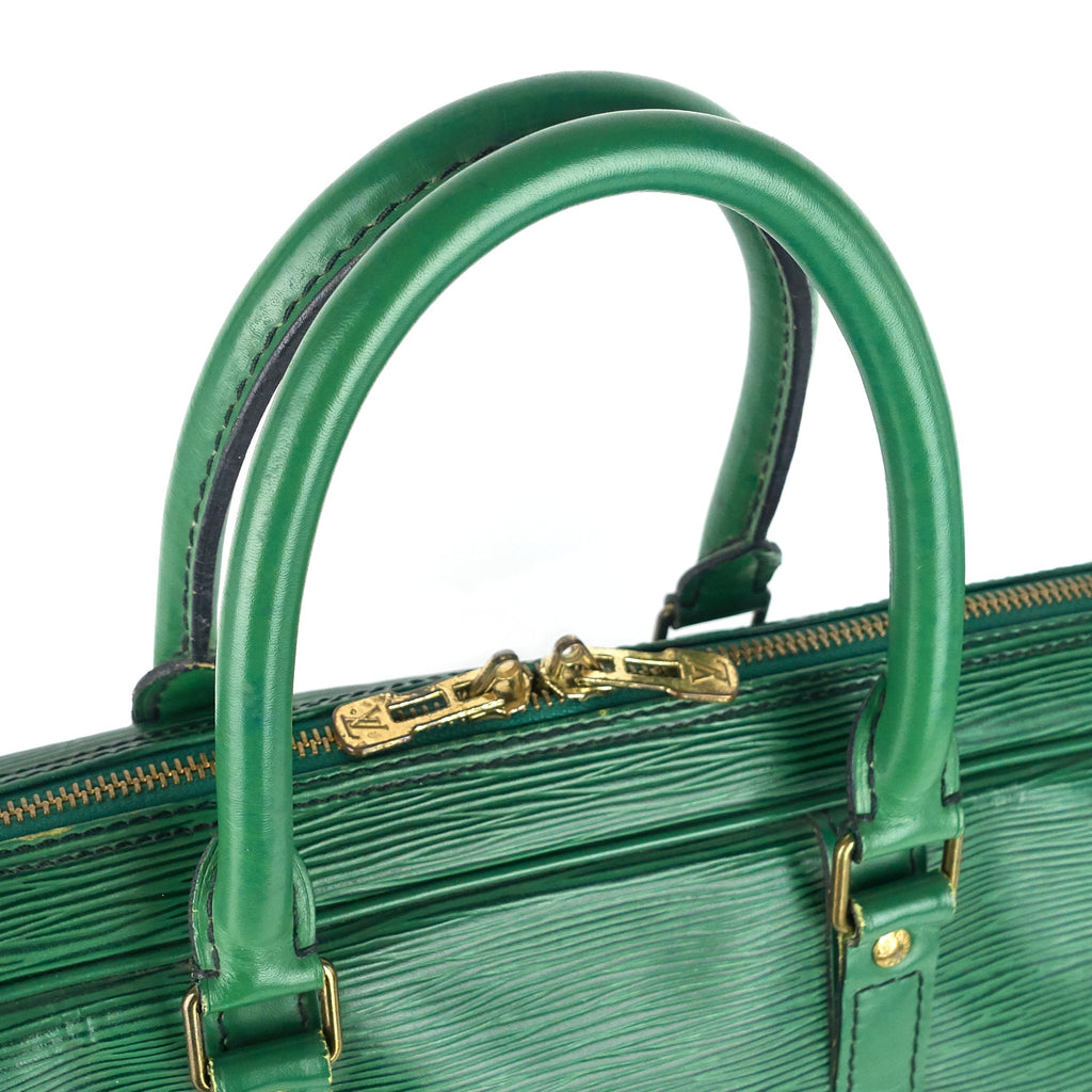 Louis Vuitto Porte-Documents Voyage Green Epi Leather Briefcase Bag