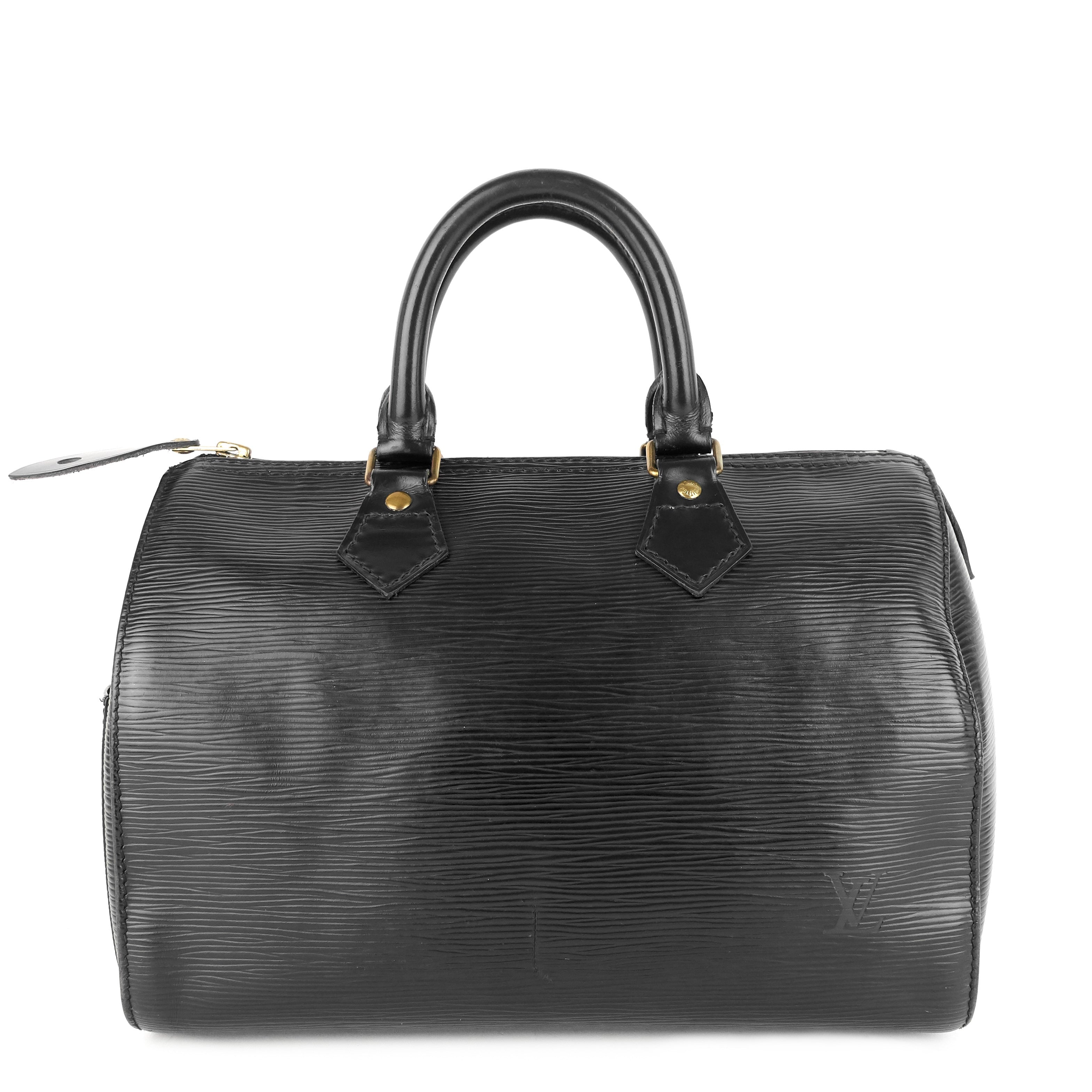 Louis Vuitto Speedy 25 Black Epi Leather Bag