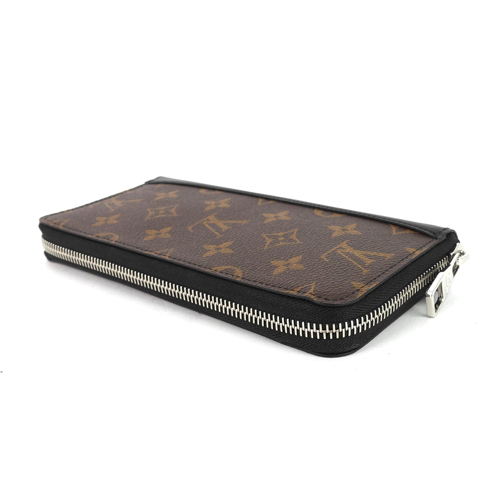 Louis Vuitto Zippy Monogram Macassar Canvas Vertical Bifold Wallet