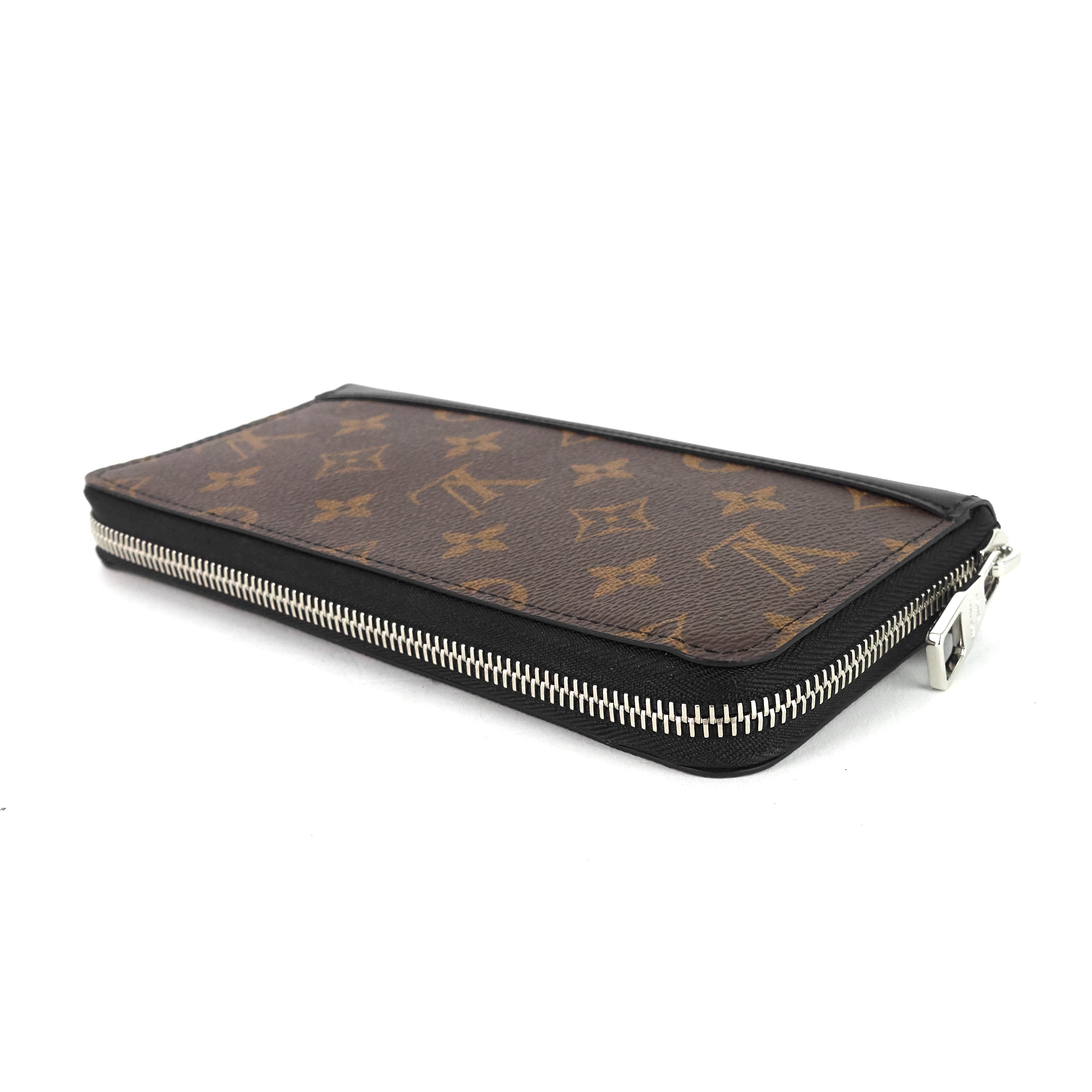 Louis Vuitto Zippy Monogram Macassar Canvas Vertical Bifold Wallet