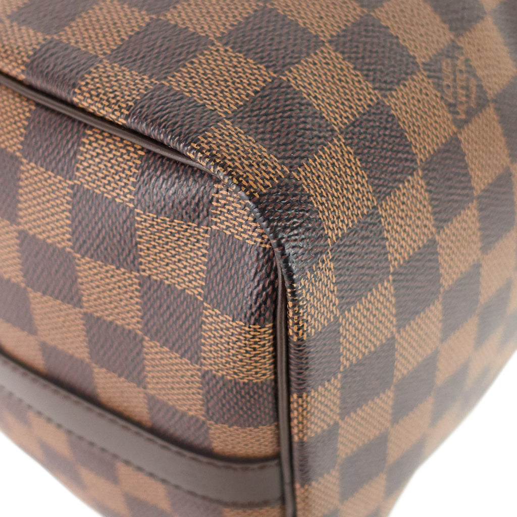 Louis Vuitto Speedy 30 BandouliÃ¨re Damier Ebene Canvas Bag