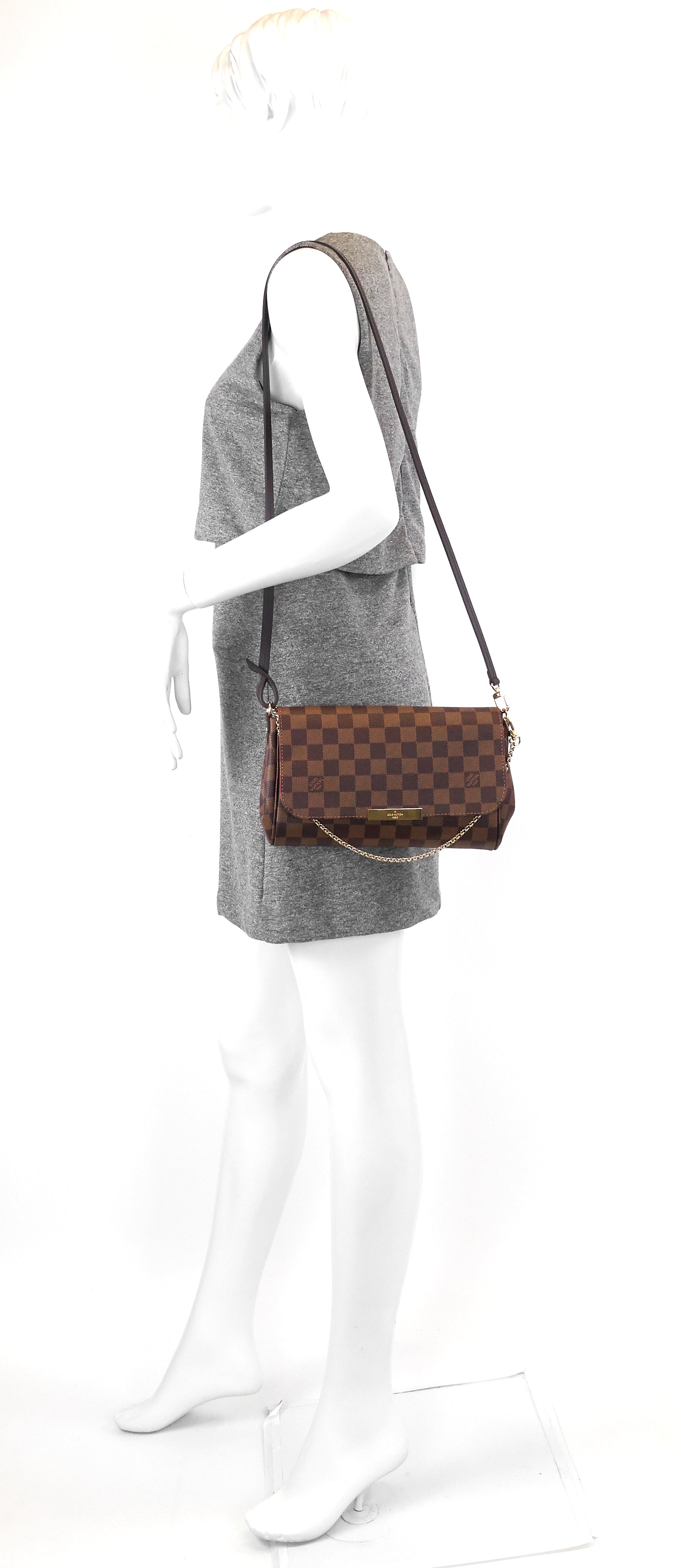 Louis Vuitto Favorite MM Damier Ebene Canvas Bag