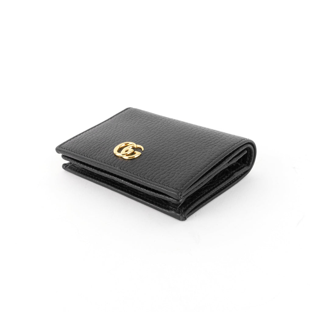 Gucci Marmont Pebbled Calfskin Card Case