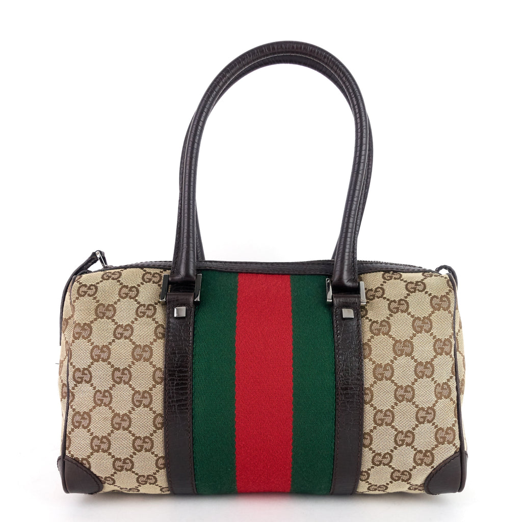 Gucci Vintage Small GG Canvas Boston Bag