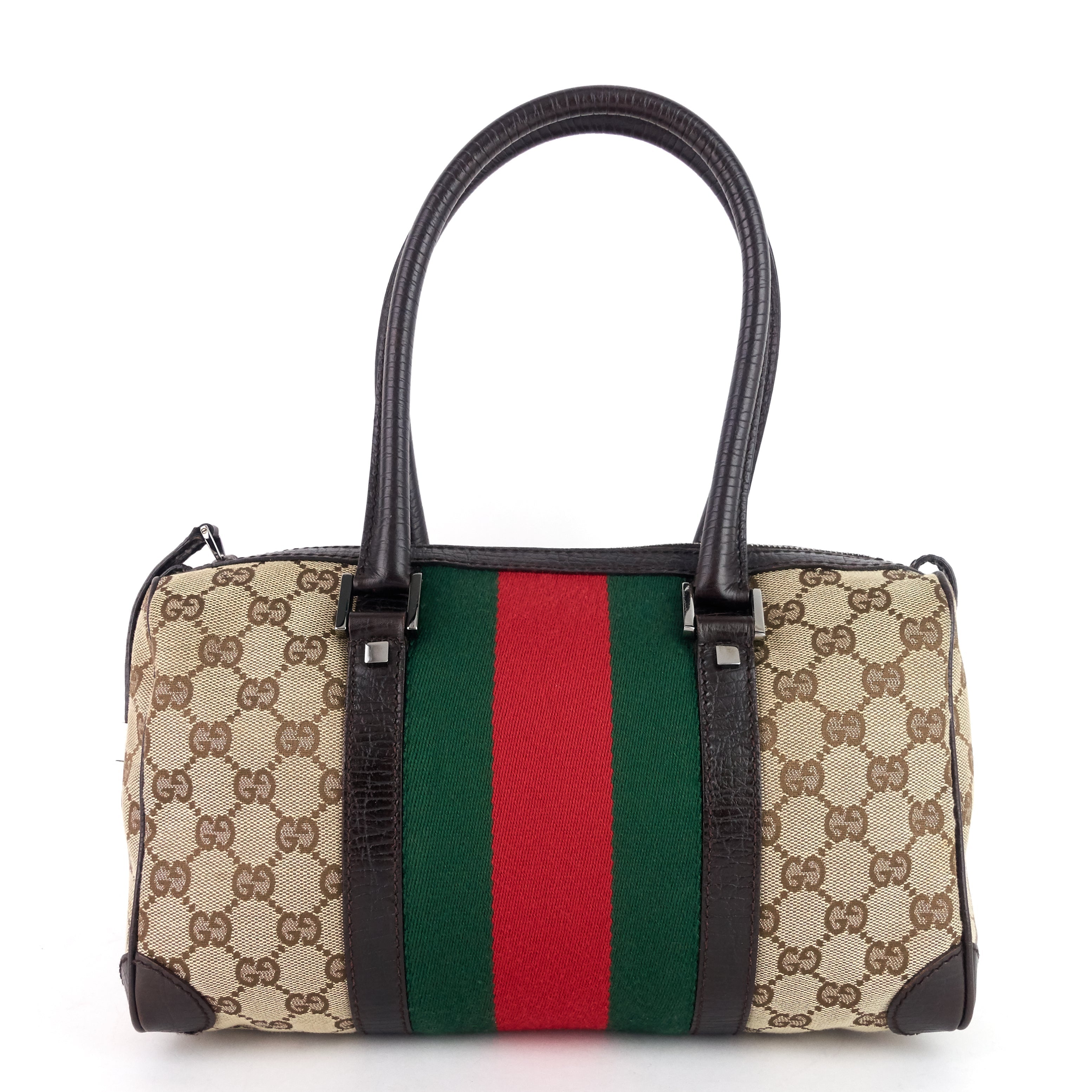 Gucci Vintage Small GG Canvas Boston Bag